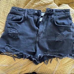 Forever 21 black denim shorts size 27